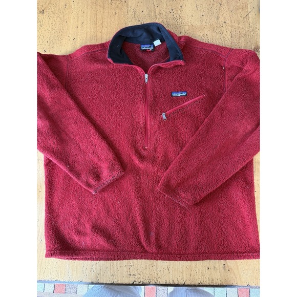 Patagonia R2 Regulator Polartec Thermal Body Rug 1/2 Zip Red Jacket Fleece Sz XL